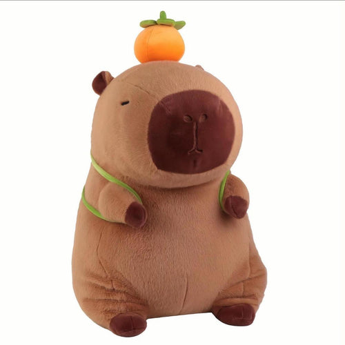 Capybara Plush Toy with Orange - Cute Stuffed Animal - MyToys