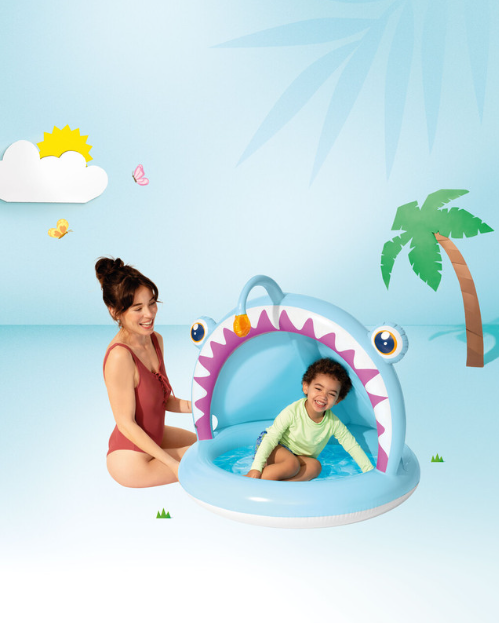 Angler Fish Baby Pool - Cute Inflatable Kiddie Pool - MyToys
